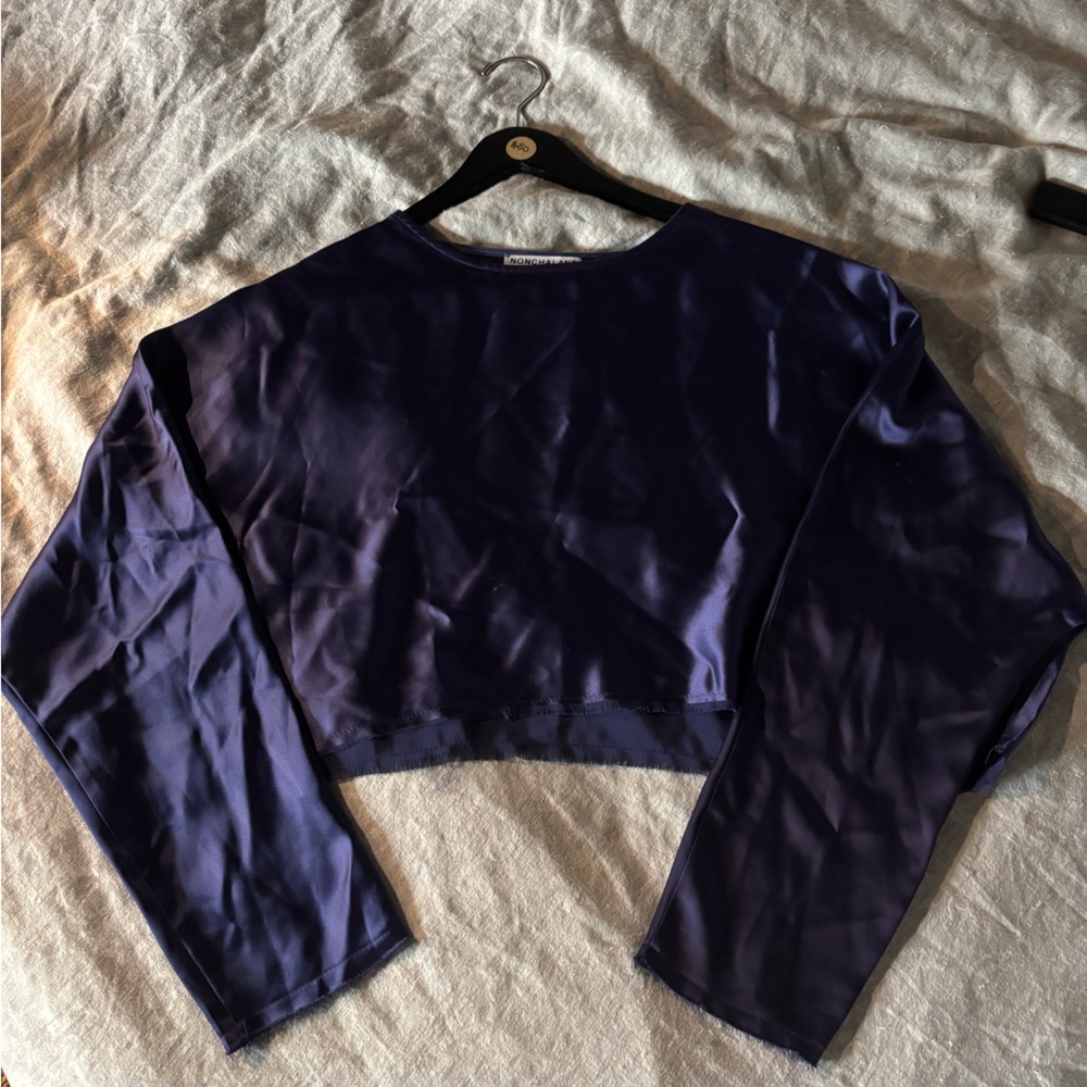 Nonchalant Label Emilia Satin Crop Top